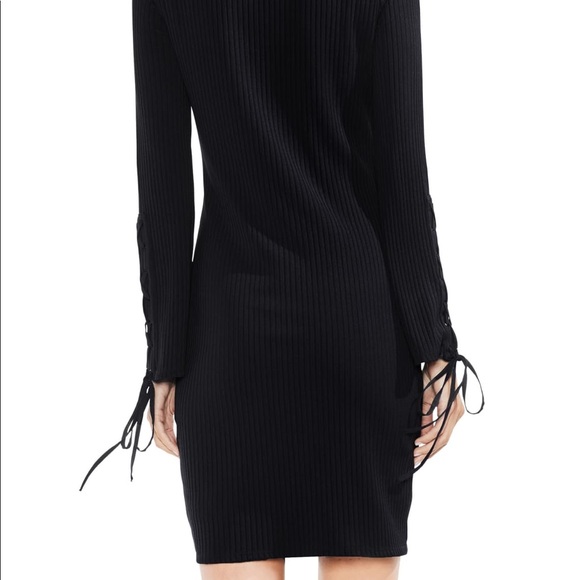 Vince Camuto Ribbed Dress with Lace-Up Sleeves - Picture 6 of 7